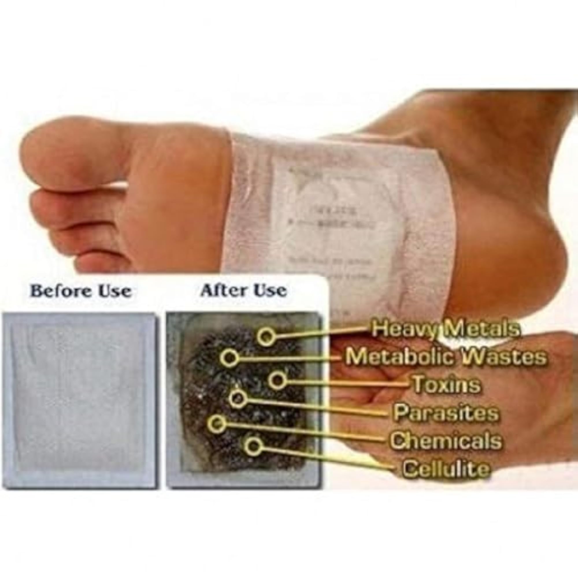 Natural Cleansing Detox Foot Pads, 5 Pairs