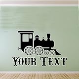 Retro Zug Dekoration Baumaschinen Wandtattoo Aufkleber Kunst, Jungen Zimmer Vinyl Dekoration Wandtattoo Tapete Aufkleber andere Farbe 66x42CM