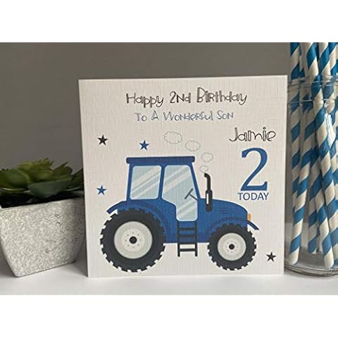 Personalised Birthday Card Tractor Boy Son Grandson Nephew Cousin 4th 5th 6th Cover