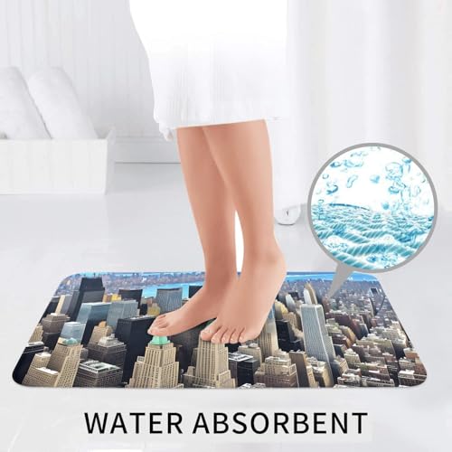 Tapis de salle de bain imprimés New York set de 3 pièces de sol - 7
