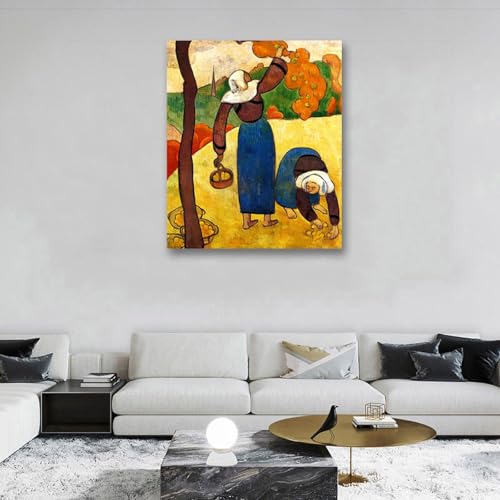 Affiche Paysans Bretons impression sur toile moderne cadre déco mural