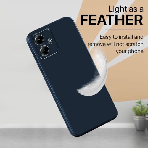 Image of Back Cover for Motorola Moto G54 5G /G54 Power 5G /G64 5G | Full Camera Protection | Premium Liquid Silicon Case | Flexible Bumper Case for Motorola Moto G54 5G /G54 Power 5G /G64 5G (Dark Blue)