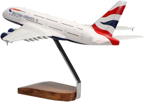 Airbus A380 British Airways Large Mahogany Model