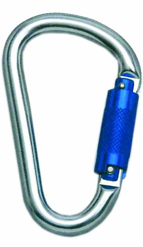 Fall Safe FS1016 Standard Aluminum Twist Lock Carabiner, 11/16-Inch Opening