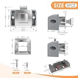 Supaway 5 sztuk zamknięć do szuflad kempingowych, kwadratowe, metalowe zamki
