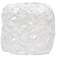 Summer Ladder Yarn White Crocheting Knitting Ribbon Yarn,Ladder Yarn,Ladder Glitz Yarn Twinkly Ladder Trellis Ladder Yarn 100g