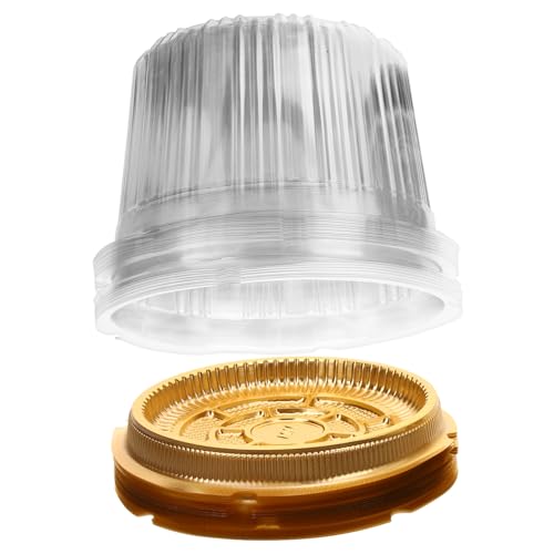 SOLUSTRE 20Pcs Clear Plastic Cake Containers with Lids Cake Carrier for Home Parties and Bakery Use for Slices Cupcakes and Desserts Protected Transport and Display