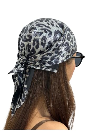 Women’s Graphic Satin Square Scarf Elegant Head Scarves Lightweight Head Band Bandana