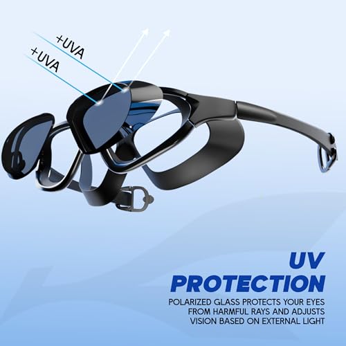 Image of KONEX Swimming Goggles | Polarised UV Protected Lens | Anti-Fog & Anti-Leak with 3D | Trusty - Black