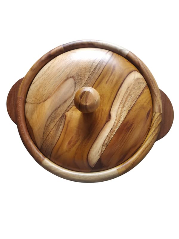 Buy Portible Wooden Hot Pot Casserole Dish with Lid HotPot Insulated