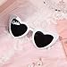 YOGFIT Bride Heart Sunglasses for Women Fashion Classic Love Eye Protection Sunglasses Vintage Cute White Heart Sunglasses for wedding