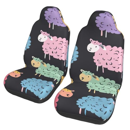 Funda de asiento para coche con estampado de ovejas y base antideslizante