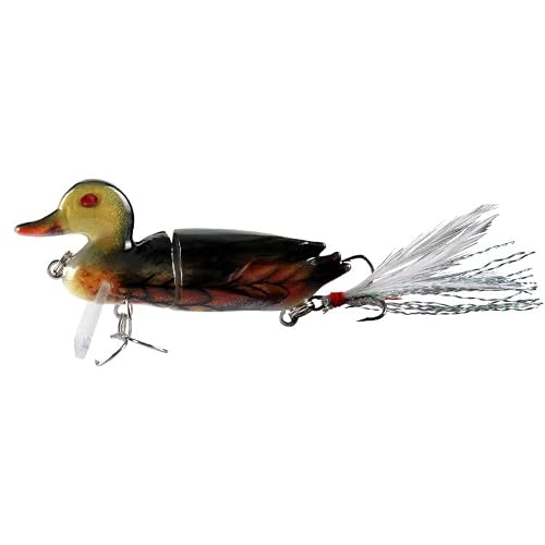 Gnuicyc Pack Of 4 New 3D Topwater Duck Wakebait Bass Muskie Pike Fishing Lure - 4 Colors #TOP2