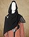 Berenlu Post Apocalyptic Shawl Fabric Piece, Medieval Hooded Cowl for Renaissance Men, DIY Cosplay Costume Accessory