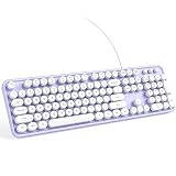KNOWSQT - Teclado con cable para ordenador, sobremesa.