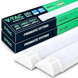 V-TAC 2x Plafoniera LED Lineare da Soffitto 120 CM - 40W - PRO SERIES - Lampada Rettangola...