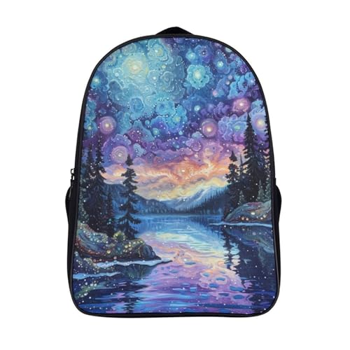 Mochilas infantiles Van Gogh Forest de 40x28x16cm para colegio y guardería preescolar