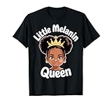Little Melanin Queen African Girl Black History Month T-Shirt