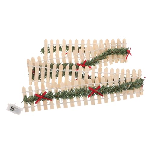 BESPORTBLE Miniatur Holzzaun Mikrolandschaft Weißer Gartenzaun Holz Kleiner Puppenhaus Zaunzubehör Selbstgemacht Gartendekoration Für Feengarten Weihnachtsdeko
