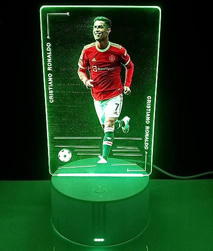 famvacor Lámpara decorativa de mesa luz nocturna táctil Ronaldo 7 colores...