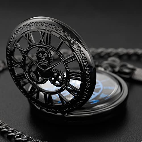 Reloj de bolsillo mecánico retro de cuerda manual sin baterías 3