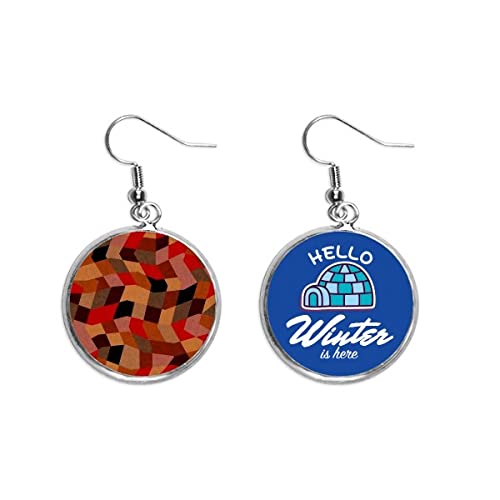 Pendientes de gota con polígono de diamante geométrico y azulejos de colores para mujer