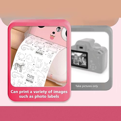 Impressão instantânea da câmera infantil - Brinquedo para câmera selfie - Câmera infantil HD 1080P p