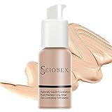 SEIOBEX Liquid Foundation Full Coverage, 24 hr Natural Look, Nude & Beige Buff, SPF Sunscreen, Matte