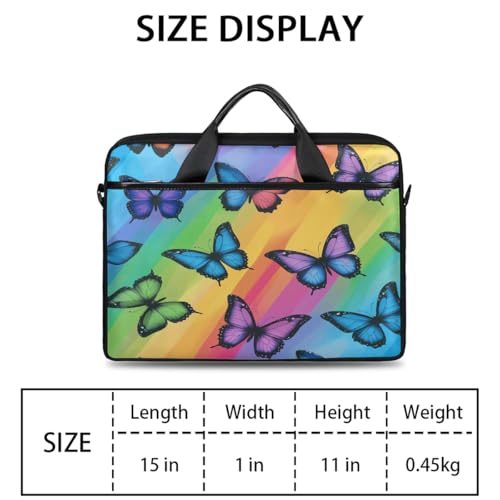Maletín vintage con mariposas para laptop 15 pulgadas miniatura 2