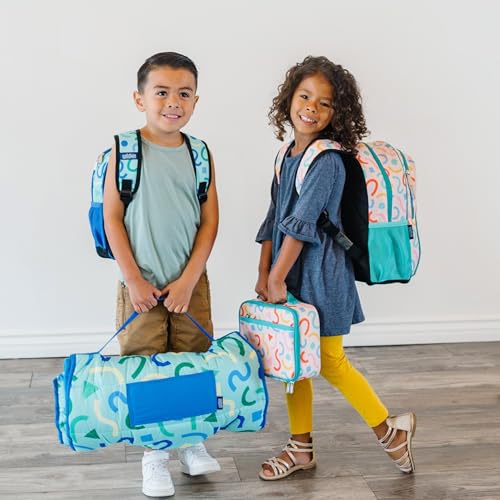 Image of Wildkin 15 Inch Backpack for Kids, Confetti Peach | Ages 5-10, padded straps, side water bottle pocket - coordinates with matching Wildkin lunch boxes