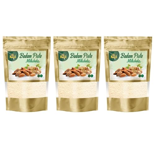 Image of Mr. Kool Milkshake Powder Badam Pista Flavor 100 Gm X 3 Pack, Instant Delicious Milkshake, Ideal for Parties,Wedding, Cafe