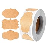 Craft Labels - 300Pc Blank Roll Tags, 1.97x1.18In Adhesive Stickers, Identification Labels | For Jars Oil Bottles Food Storage Crafts Christmas Pantry Envelope Packaging Decoration Use