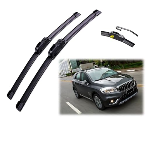 ���C�p�[ �t�����g�ɓK������Suz-uki SX4 S-�N���X 2013-2020 �t�����g���C�p�[�u���[�h�u���V�J�b�^�[�A�N�Z�T���[ UJ �t�b�N 26 " + 14" �t�����g�K���X(Left Hand Drive)