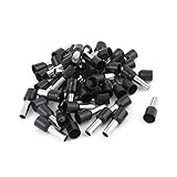 50 x Insulated Ferrule Terminal Wire Connector Black E10-12 8AWG 10mm2