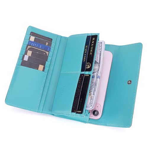 Image of Montana West X Wrangler Western Wallets for Women Trifold Wristlet Wallets Large Capacity Women Clutch Wallet with Coin Purse
