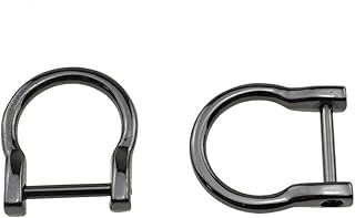 HAHIYO D-Rings with Screw Shackle Horseshoe U Shape Key Ring 18mm Inner Width Purse Holder Screw in Smoothly Both Sides Line up Easy to Adjust Not Pop for 3/4 Inch Strap Bag Zinc Alloy Gun Black 6pcs
