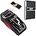 JeVx Maquina Liadora de Tabaco para Llenado de Tubos de Cigarrillos + Pitillera - Entubador Electrico para Llenado de Tabaco - Entubadora Electrica para Liar Tubos de Tabaco Picado Rojo