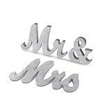 Mr and Mrs Signs Wedding Sweetheart Table Decorations, Wooden Freestanding Letters Wedding Shower Gi