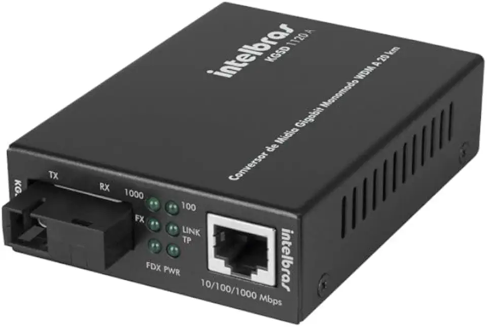 Conversor De Mídia Gigabit Monomodo Kgsd 1120 A, Intelbras