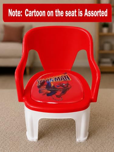 Image of Kids Study Chair with Backrest | Comfortable, Durable & Lightweight Chair for Children - Perfect for Study, Dining & Play (BalComfort Lite, Red)