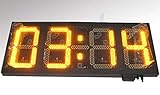 Reloj de pared digital grande de 14 grados con luz LED amarilla: 1. Mando a distancia pantalla LED; 2. Certificación CE, RoHS