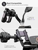 Grefay Motocykl Uchwyt na Telefon Uchwyt na Kierownicę Motocykl uchwyt na Telefon Lusterko Wsteczne (2 Metody Połączenia + 1 S Szybki Demontaż) z 360 Obrotem Dla Smartfona 4.0-7.0 Cala