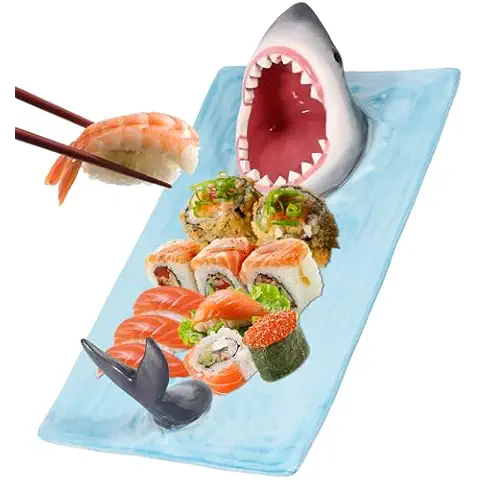 Plateau à sushi requin QINGLANG Cover