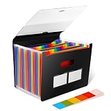 CLOUDIA 24 Pockets Expanding File Folder, Accordian File Organizer, Expanding File Folder Expandable