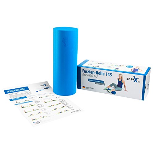 softX Faszienrolle 145 Weich - Soft Faszien-Rolle für Anfänger, Selbstmassage & Rücken, 40 cm, Medium-Härte, Trainingsrolle inkl. Übungsanleitung