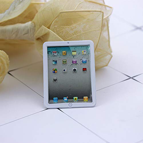 Dollhouse Decoration Miniature Accessories Dollhouse Computer Laptop Tablet Phone Simulation Accessories for Doll 1/6 1/12 Miniatures Play Set - 3 Pcs (3 Laptop- White) - Thumbnail 5