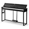 STRICH 88 Keys Digital Piano, Hammer-Action Fully Weighted Keyboard, Cover Designed Electric Piano Keyboard with Furniture Stand, Headphones, Three Pedal, Classic Black, SDP-500