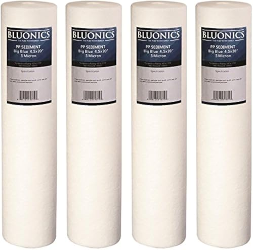 Bluonics Sediment Replacement Water Filters 4pcs (5 Micron) 4.5