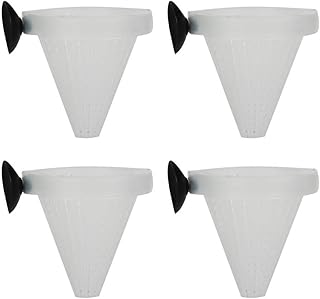 Balacoo 4Pcs red worm feeder fish tank worm feeder aquarium earthworm feeding cone cup cone aquarium feeder fish tank feeding cup aquarium feeder cup plastic conical Accessories white