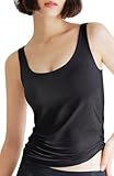 [バンビウォーター] ブラトップ カップ付き タンクトップ 【特許取得】 レディース インナー ブラ付き 補正下着 盛れる (L,ブラック)